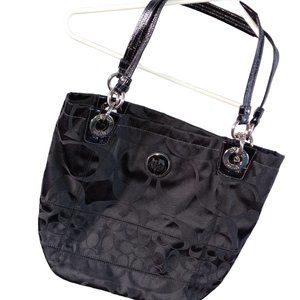 Coach black bucket bag